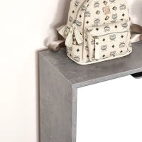 Mobile Portascarpe, Scarpiera Salvaspazio Bassa a 2 Ante per 8 Paia di Scarpe, Arredamento Moderno, Grigio e Bianco, 62.5x26x81cm