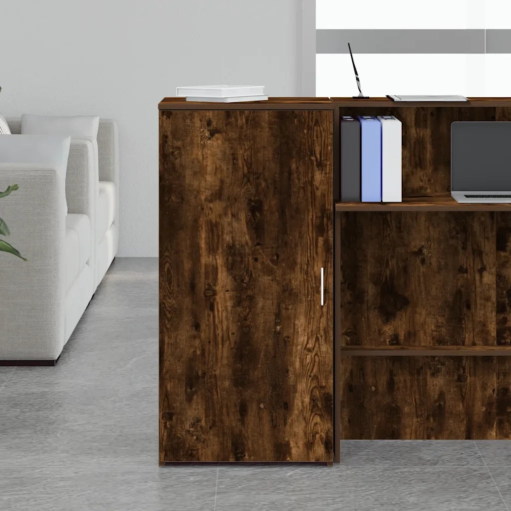 Mobile Portaoggetti Rovere Fumo 50x45x103,5 cm in Truciolato 859046