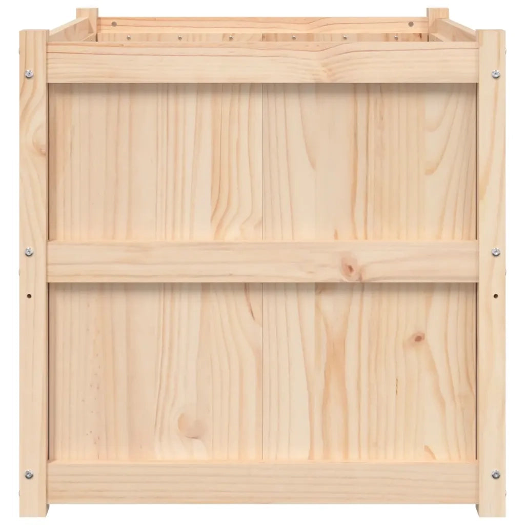 Fioriera | Cassetta per fiori | Vaso da Giardino 70x70x70 cm in Legno Massello di Pino