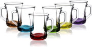 Set di tazze da caffè e tè in vetro – premium qualità – tazze da caffè e tè in vetro di lusso – 6 pezzi – 250ml – 300ml