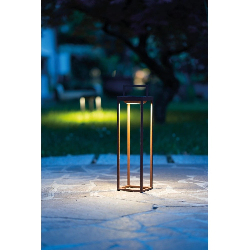 Zafferano - Lanterna Home solar 2 a led 37,3cm - Lampada da parete e da tavolo 2W con batteria e sensore crepuscolare - Nera