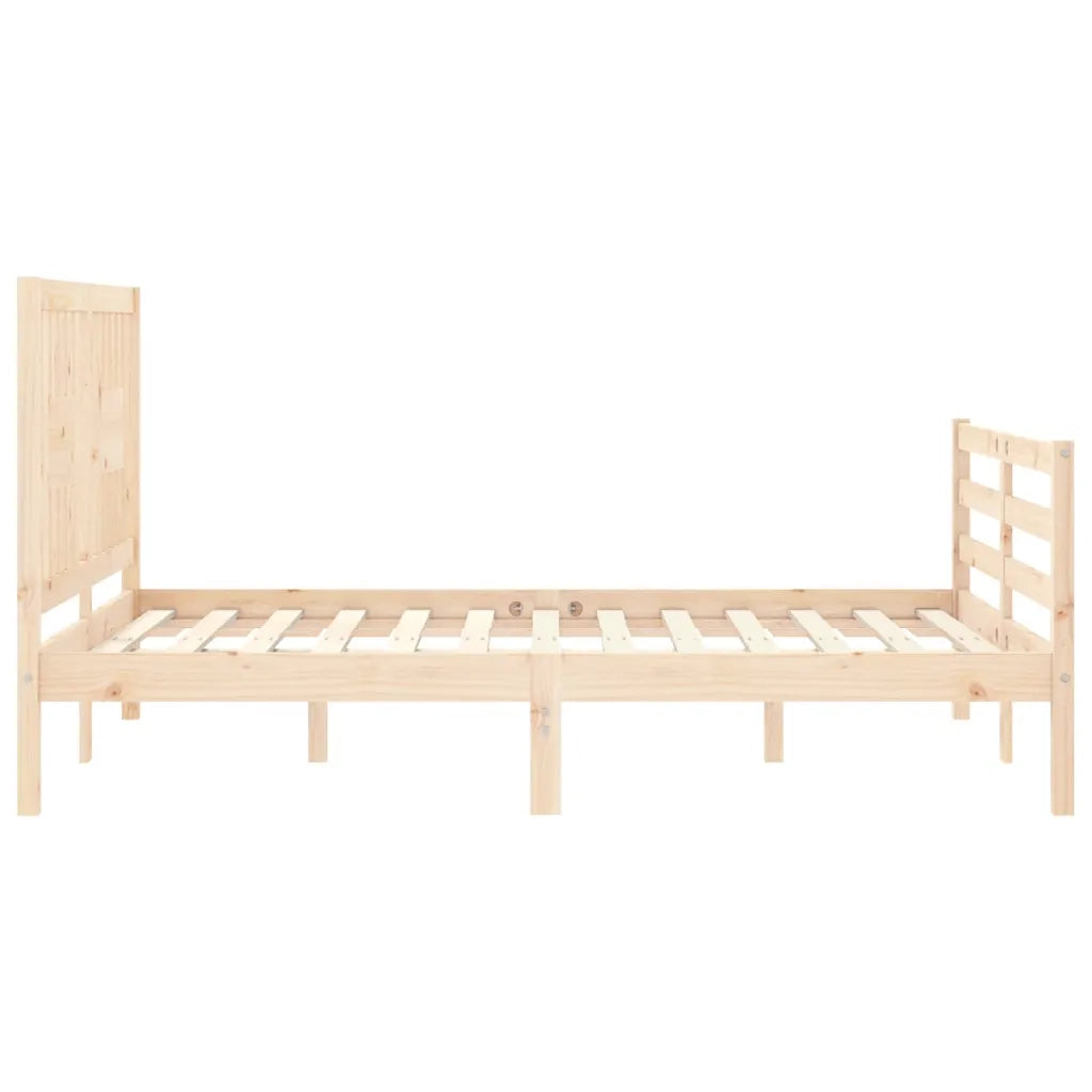 Giroletto con Testiera-Struttura Letto con testiera 90x200 cm in Legno Massello 620331