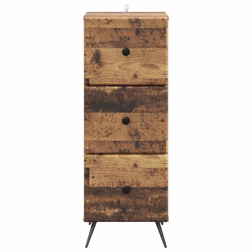 Mobile con Cassetti Legno antico 33 x 34,5 x 90 cm 895543