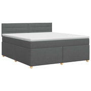 Letto box spring con materasso Grigio Scuro 140 x 190 cm 3450945