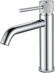 Wastafellooier con rubinetto cromato - stile moderno - 1 pezzo - 13 cm di diametro