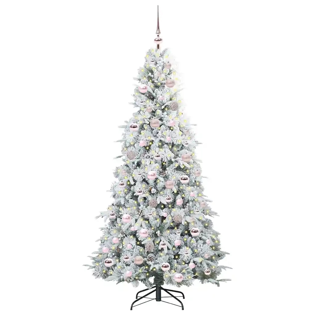 Albero di Natale | Decorazioni natalizie Artificiale con Rami Pieghevoli Bianco 180 cm