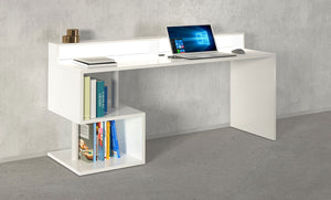 Scrivania a Giorno 180x60x92,5 cm Esse Bianco Lucido