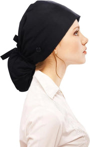 Cappello di Coton Tessuto Flessibile con Cerniera e Tasca a Cavallino - Nero
