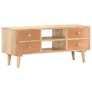 Mobile TV multimediale scaffale TV credenza mobile TV sala da pranzo soggiorno camera da letto 110 x 30 x 45 cm legno massello di mango marrone 02_0025744