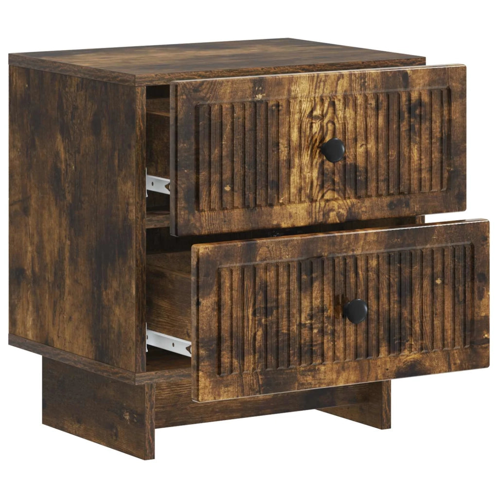 Armadio da Notte con cassetto Rovere Fumo 43 x 34,5 x 47,5 cm