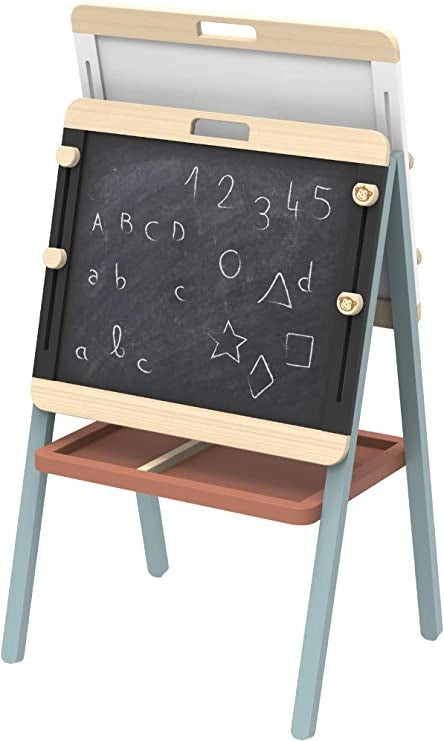 Lavagna Per Bambini Lavagna Bambini Bambini Lavagna Cavalletto Regolabile di Legno Altezza Magnetica Accessori da disegn