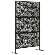 Paravento da Esterno in Acciaio ¨C Zephmum ¨C Nero 122x45x198 cm