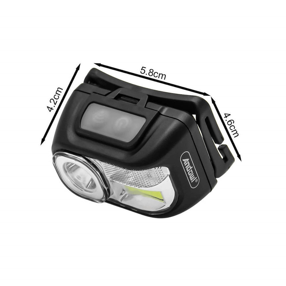 Trade Shop - Lampada Frontale A Led Ricaricabile Impermeabile Ad Alta Luminosità 400lm Q-td208 -