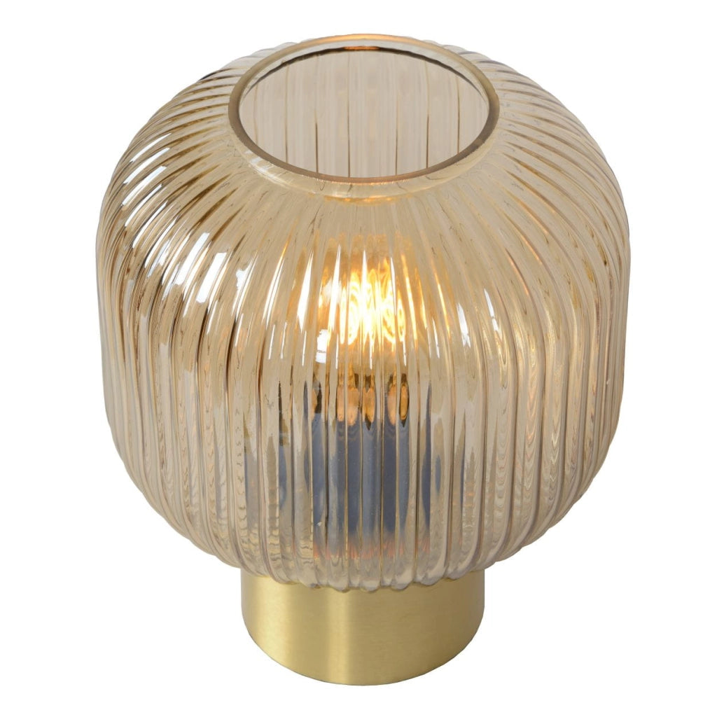 Lucide MALOTO lampada tavolo oro/ambra vetro E27 40W