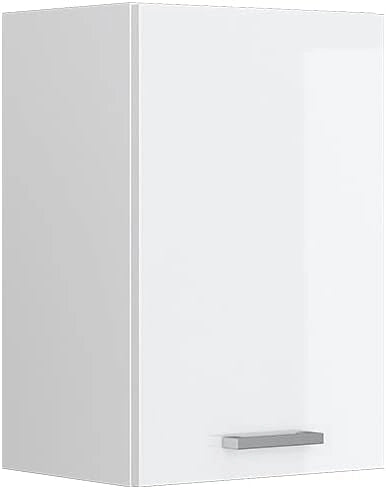 Pensile da cucina R-Line, Bianco lucido, 40 cm, per la libera combinazione all'interno di sistemi cucina modulari