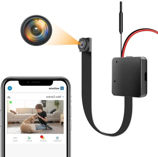 Camera di sorveglianza 1080p con app Nanny Cam - Attivata da movimento - Batteria per interni