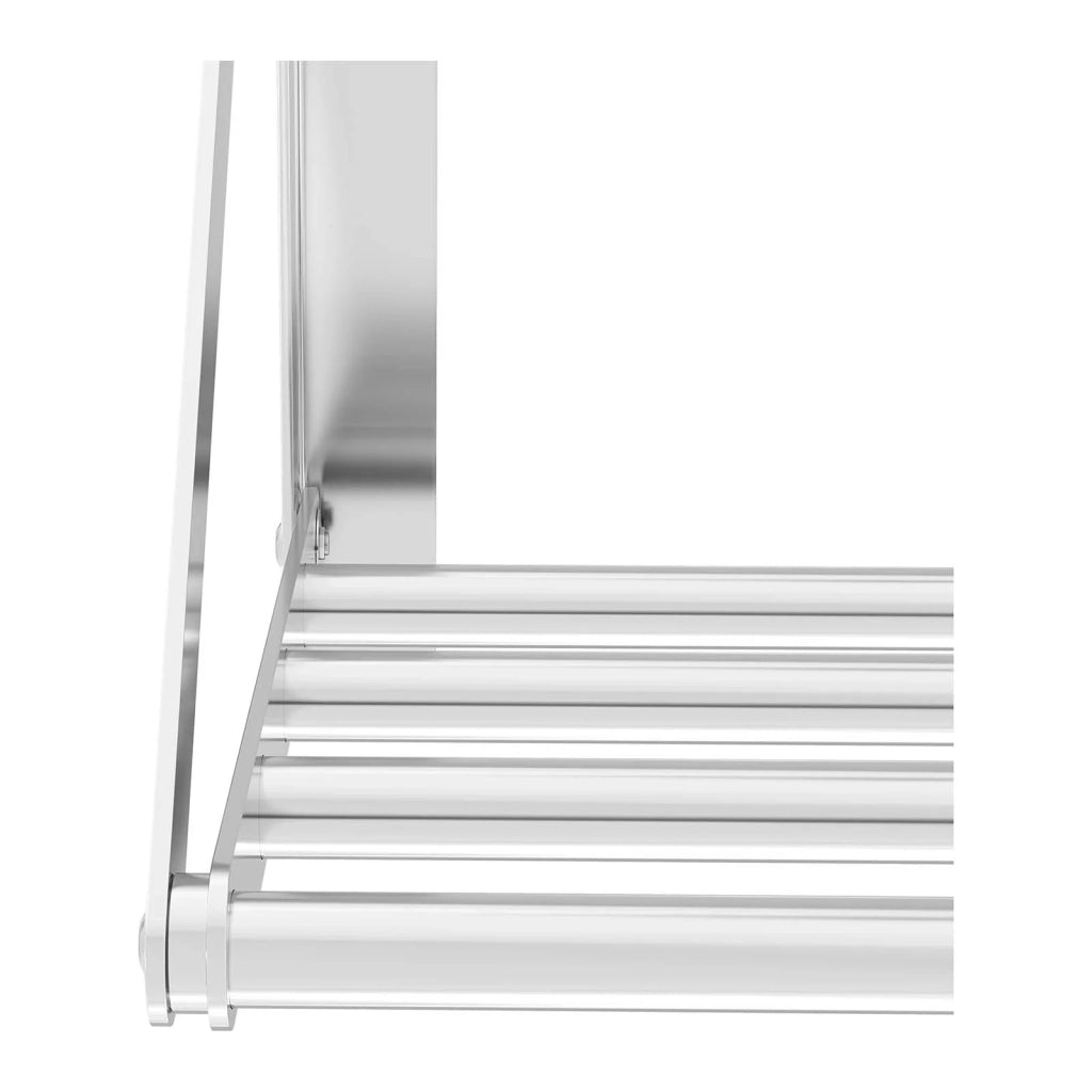 Mensola da parete pieghevole professionale con barre 80 x 30 cm 40 kg acciaio inox 14_0001570