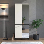 Mobile Portascarpe Scansano, Scarpiera 9 Ripiani, 80x40x205.5h cm Beige Rovere Nodi