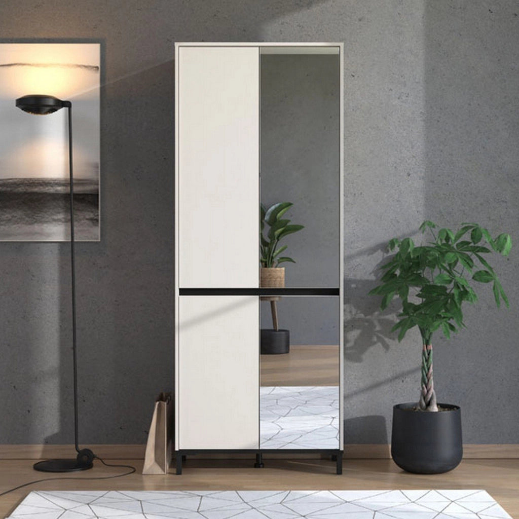 Mobile Portascarpe Scansano, Scarpiera 9 Ripiani, 80x40x205.5h cm Beige Rovere Nodi