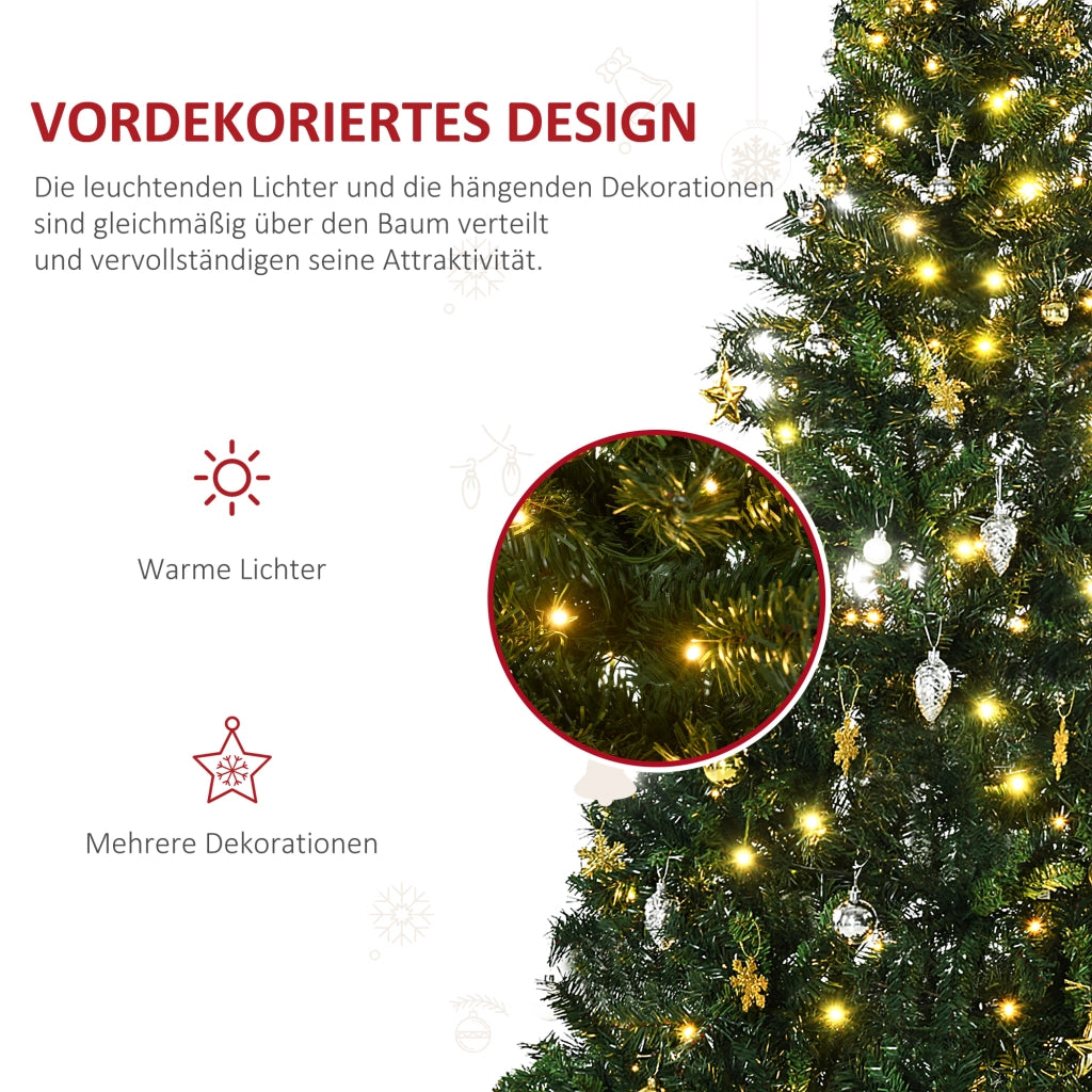 Albero di Natale artificiale 180 cm con LED e decorazioni ¨C zephmum ¨C 180 cm