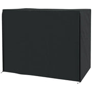 COPERTURA PER DONDOLO DA GIARDINO 3 POSTI IMPERMEABILE E ANTI UV 220X125X172 CM NERO