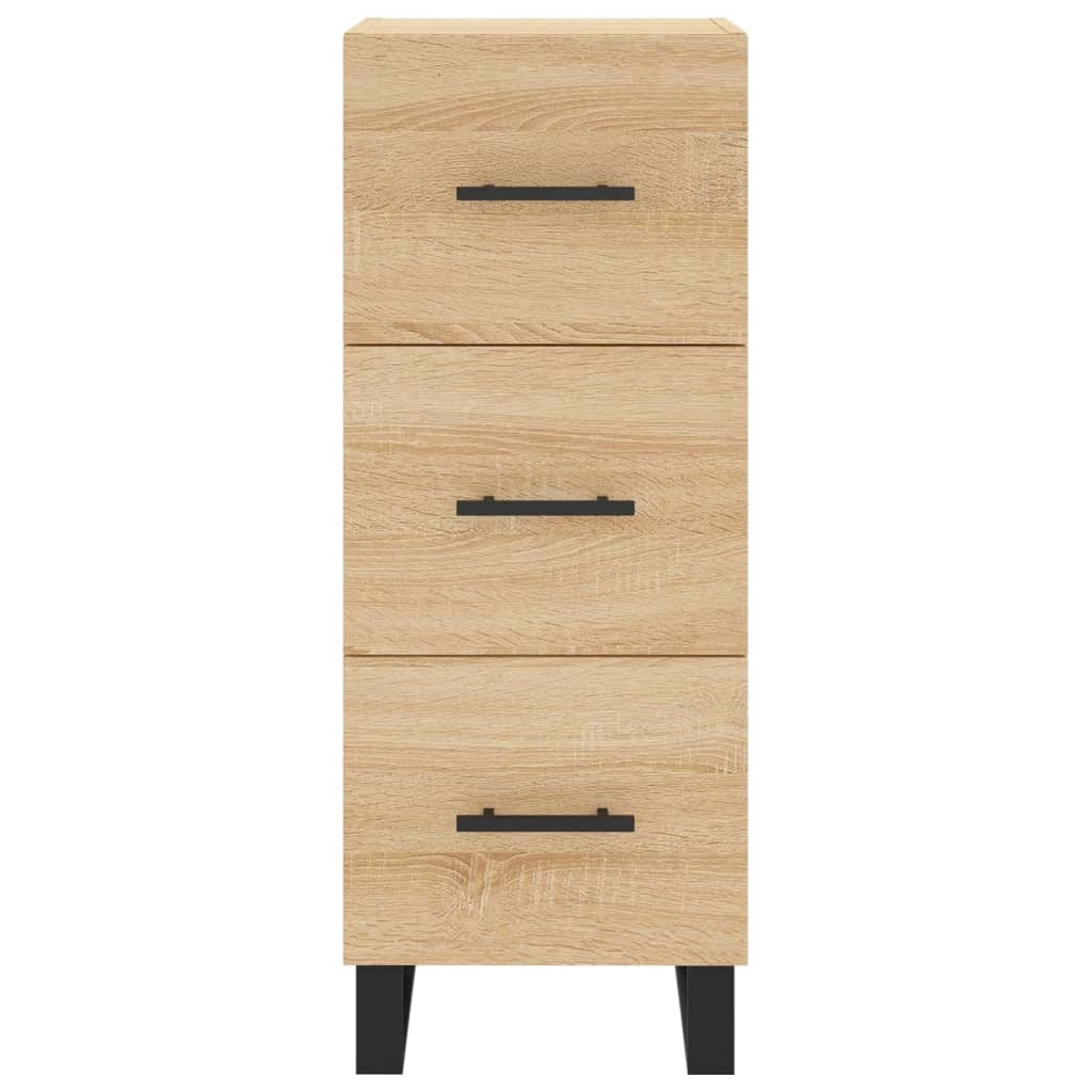 Buffet credenza cassettiera armadio mobile contenitore organizer cucina soggiorno rovere Sonoma 34,5 x 34 x 90 cm legno ingegnerizzato marrone 02_0031531