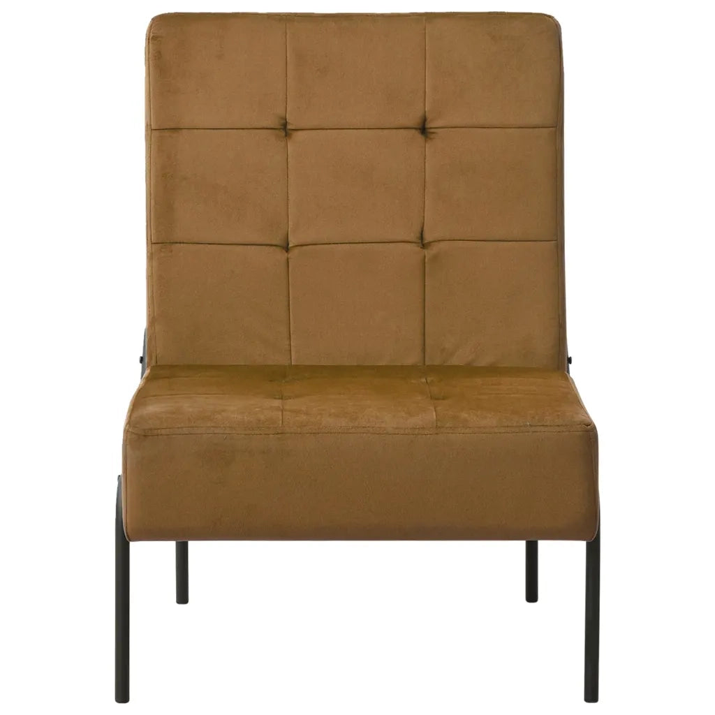 Poltrona Relax 65x79x87 cm Marrone in Velluto cod mxl 59107