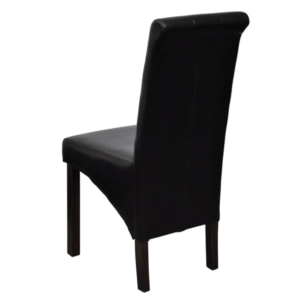 Sedie da Pranzo 2 pz Nere in Similpelle 60623