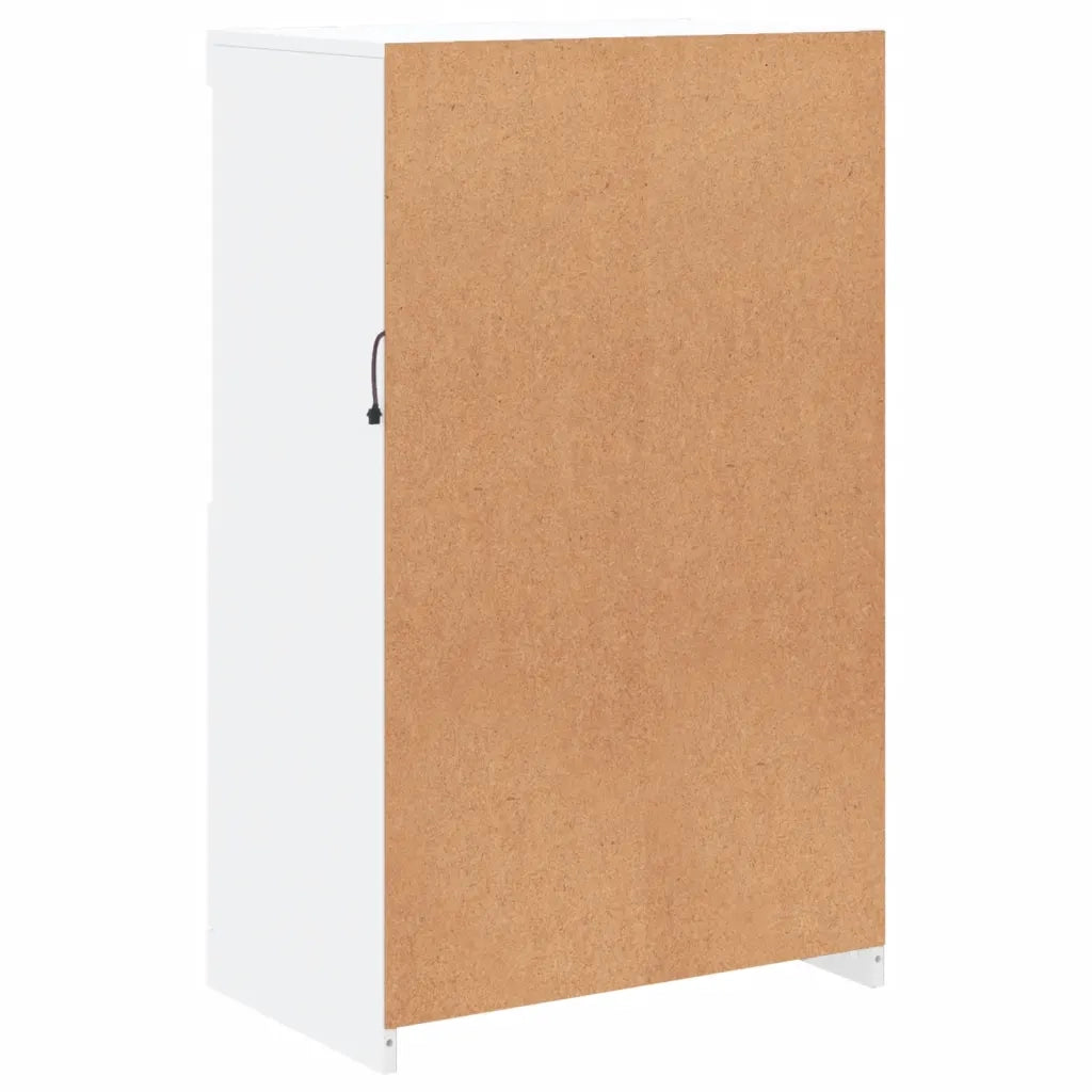 Credenza | Madia | Buffet da pranzo | Armadio da pranzo con Luci LED Bianca 60,5x37x100 cm