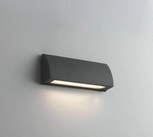 APPLIQUE LED SEGNAPASSI SHELBY ANTRACITE 6W 670LM CCT 3000K / 4000KIP54 17X3,2X6CM
