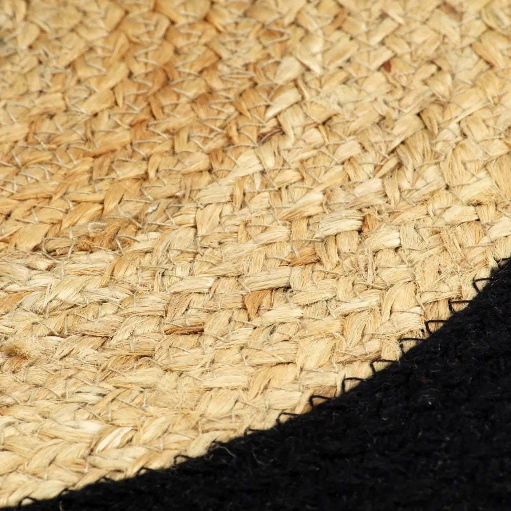 Tovagliette 4 pz Naturale e Nero 38 cm in Juta e Cotone cod mxl 68578