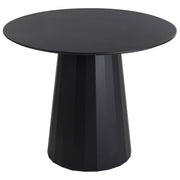 Tavolo da pranzo Nero MDF Struttura in acciaio ø 100 cm Rotondo Moderno Scandinavo
