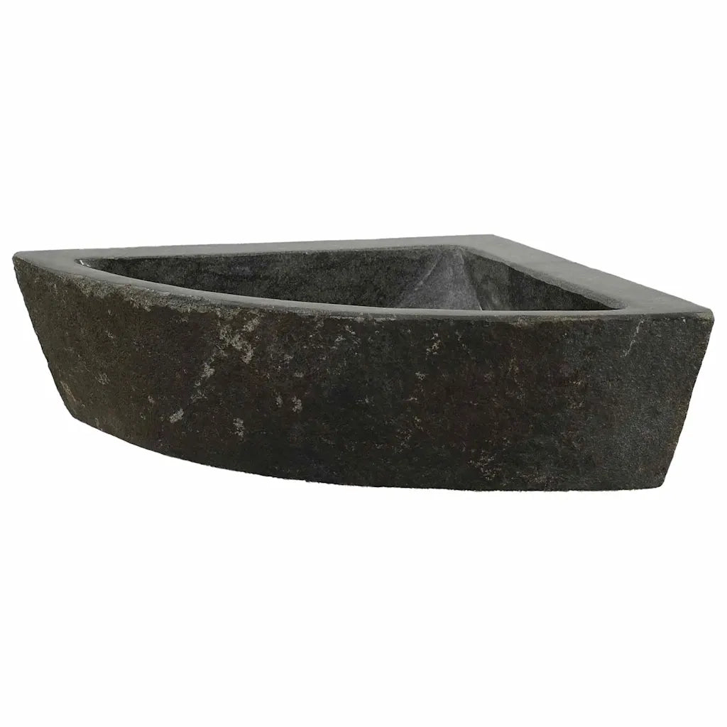 vidaXL Lavabo ad angolo sospeso Grigio (38-45) x (38-45) x 12 cm