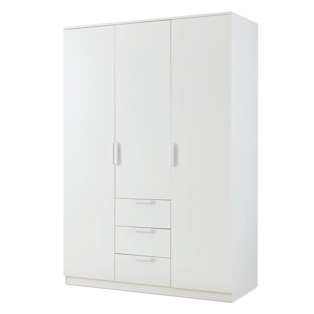 Armadio Guardaroba Eiselfing con Scomparti e Cassetti 176 x 120 x 52 cm Bianco [en.casa]