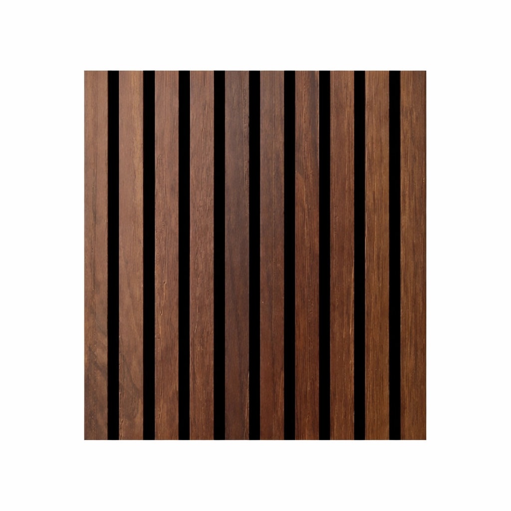 Set 12 Pannelli Decorativi 60x60 cm Motivo a Doghe in MDF e Feltro PET Rivestimento Murale Fonoassorbente Noce Chiaro