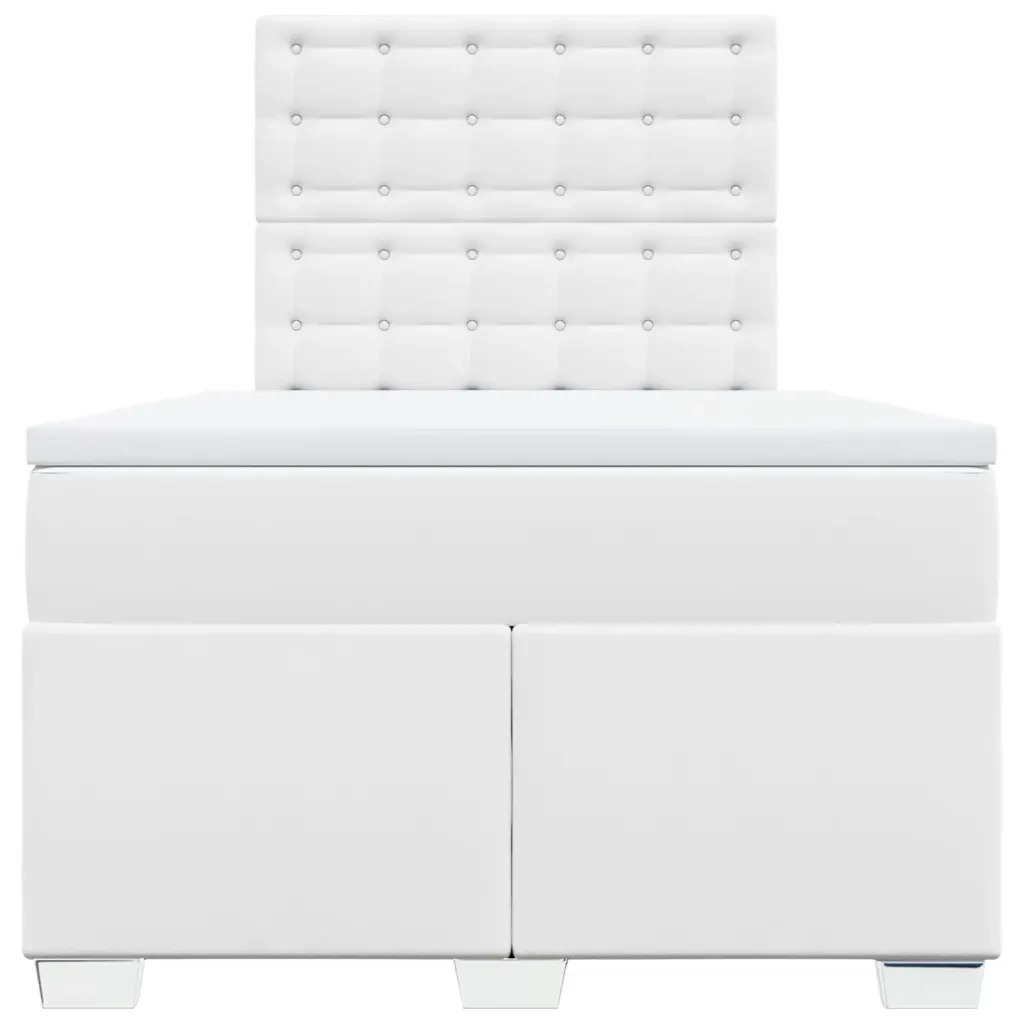 Giroletto a Molle con Materasso Bianco 120x190 cm in Similpelle 3290713