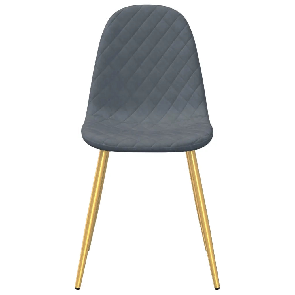 Sedie da Pranzo 4 pz Grigio Scuro in Velluto 325680