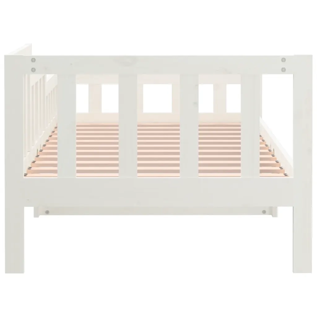 Dormeuse senza Materasso Bianca 80x200 cm Legno Massello Pino 820722