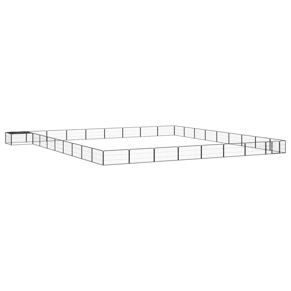 Recinto per cani 36 pannelli 100 x 50 cm acciaio verniciato a polvere nero 02_0043632