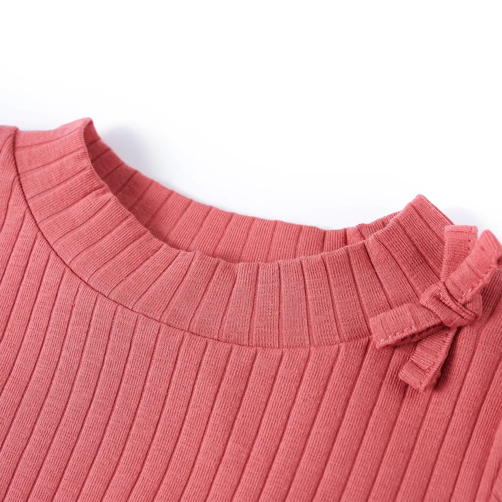 Maglietta da Bambina a Maniche Lunghe Rosa Antico 128cod mxl 108442