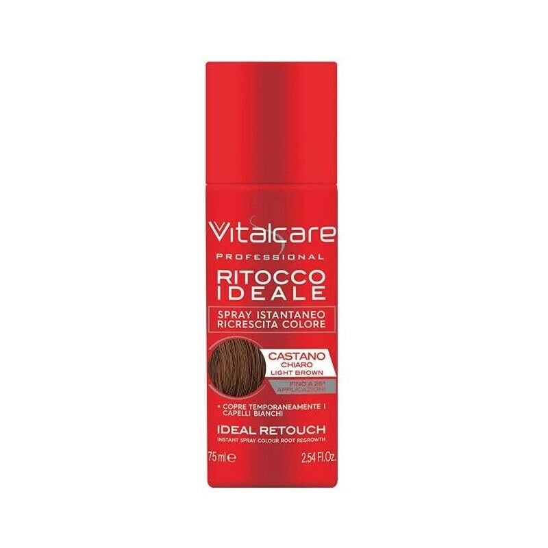 VITALCARE RITOCCO ISTANTANEO PER RICRESCITA DA 75ML COLORE CASTANO CHIARO