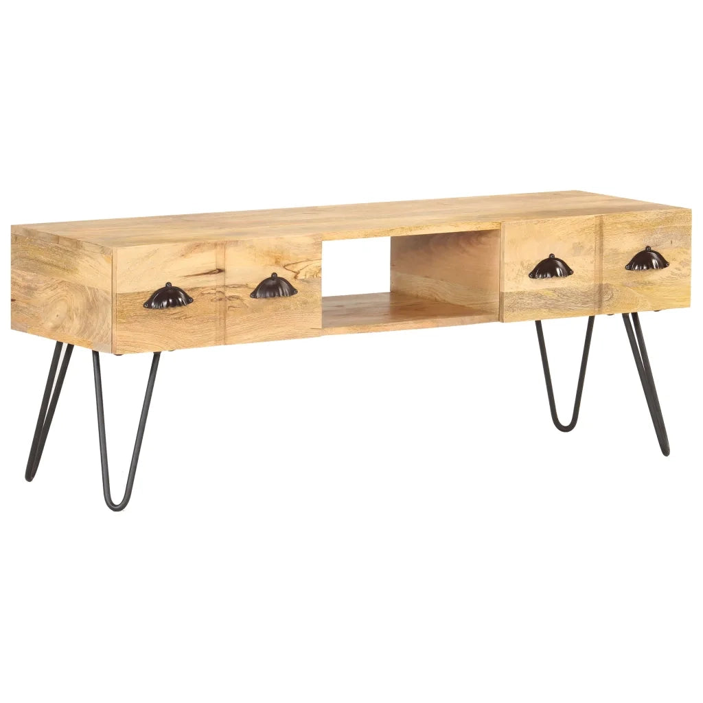 Mobile Porta TV 120x35x45 cm Legno Massello di Mango