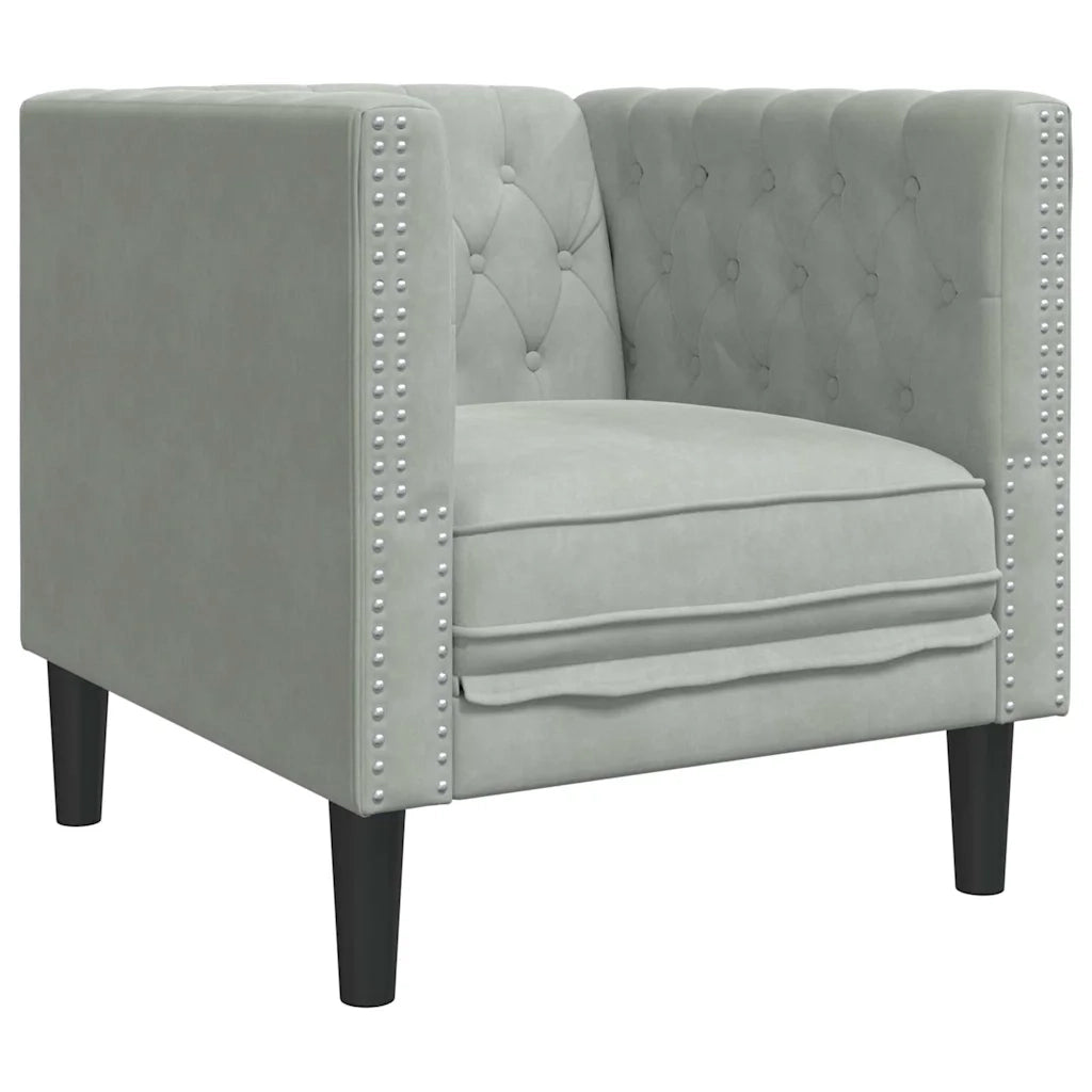 Divano per Soggiorno 3 pcs Grigio chiaro 194 x 74,5 x 70,5 cm 3385867