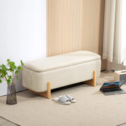 PANCA CONTENITORE 111x44x44,5 cm Beige in poliestere