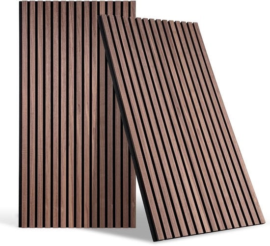 Pannelli in legno per parete, Pannelli acustici 240 x 60 cm, Lattice in legno assorbenti del suono, Pannelli decorativi 3D per parete, Decorazione per parete moderna per ufficio, camera da letto, cucina, noce