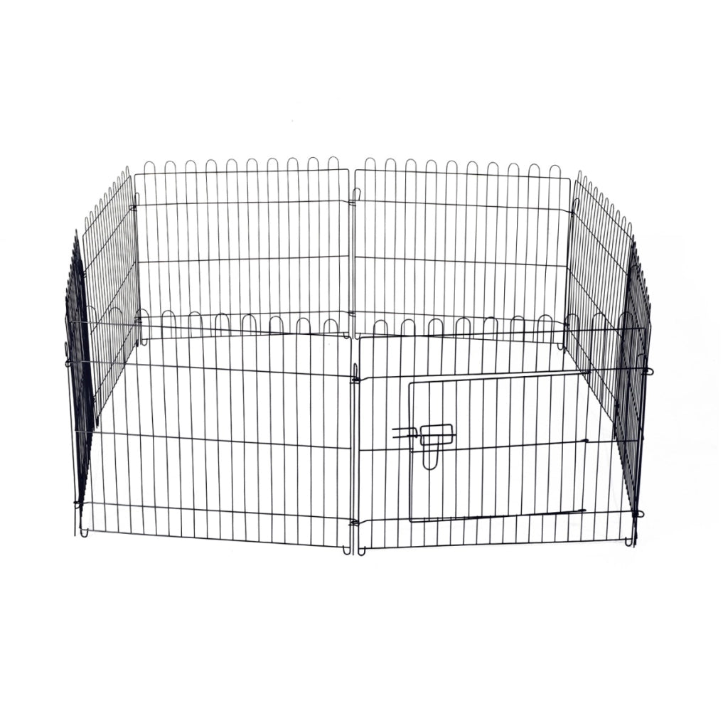 RECINTO PER ANIMALI A GABBIA IN ACCIAIO 158 X 61CM NERO