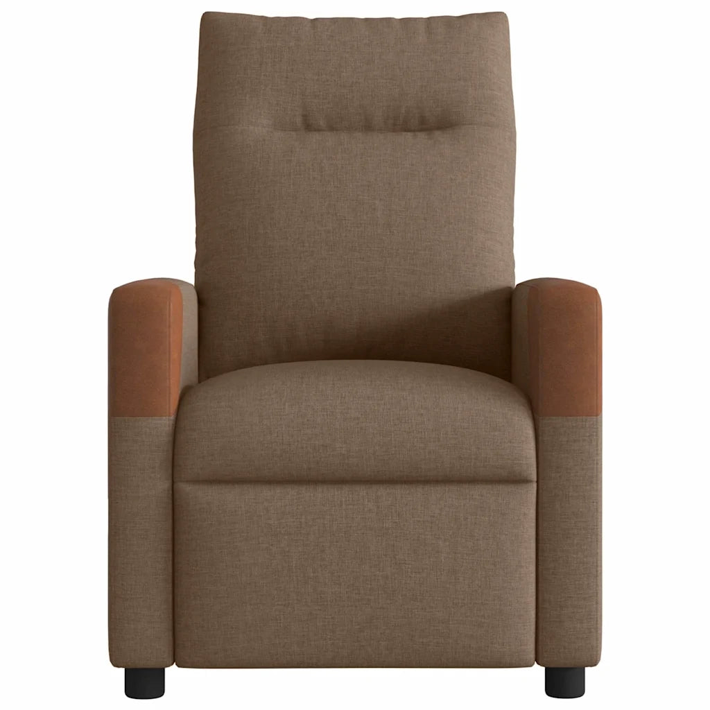 Poltrona Massaggiante Reclinabile Elettrica Marrone in Tessuto 3324001