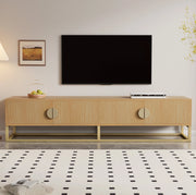 Mobile TV 180 cm color legno con 4 ante e maniglie semicircolari