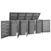 Copribidone per Spazzatura Singolo 69x77,5x112,5cm Acciaio Inox 149557