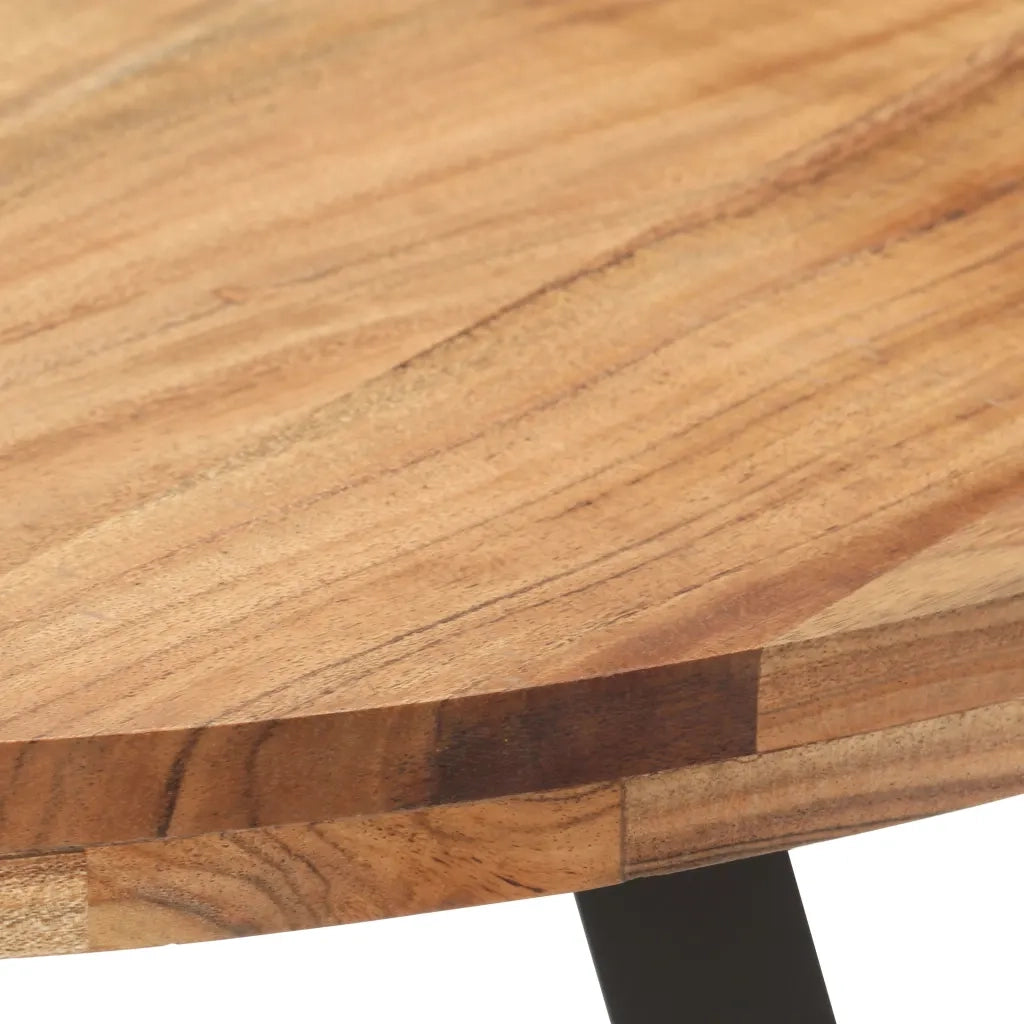 Tavolo da Pranzo 80 cm in Legno Massello di Acacia cod mxl 13749